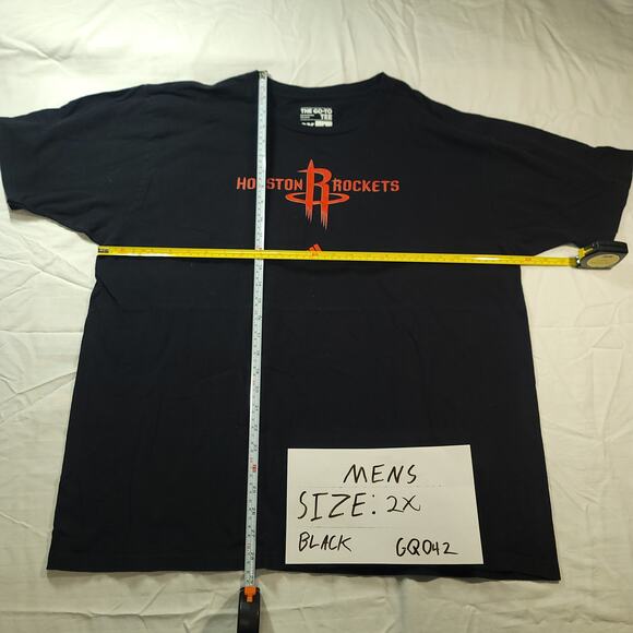 Adidas Houston Rockets Casual Graphic Basketball T Shirt Mens Size 2X Black - Picture 6 of 9